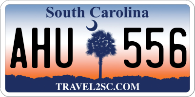 SC license plate AHU556