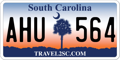 SC license plate AHU564