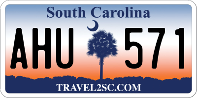 SC license plate AHU571