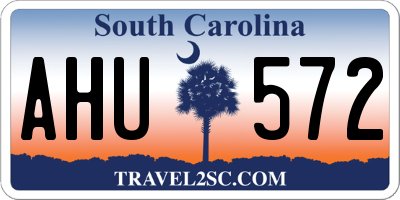 SC license plate AHU572