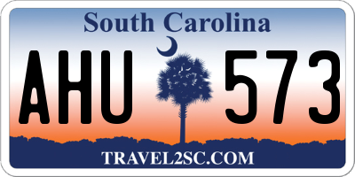 SC license plate AHU573