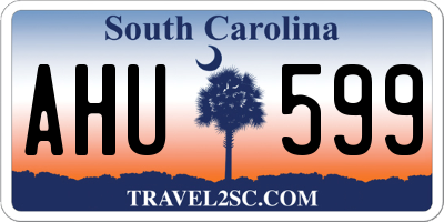 SC license plate AHU599