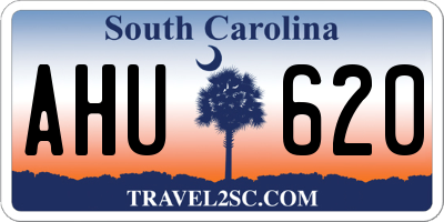 SC license plate AHU620
