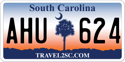 SC license plate AHU624