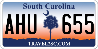 SC license plate AHU655