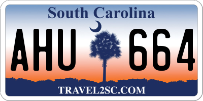 SC license plate AHU664