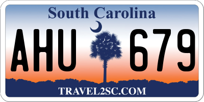 SC license plate AHU679