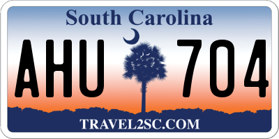 SC license plate AHU704