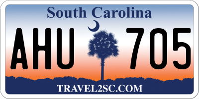 SC license plate AHU705