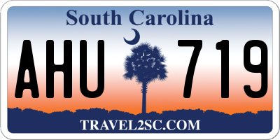 SC license plate AHU719