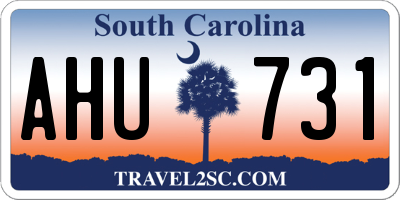 SC license plate AHU731