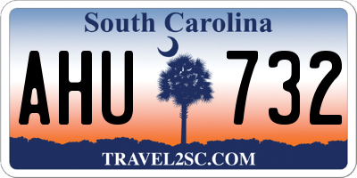 SC license plate AHU732