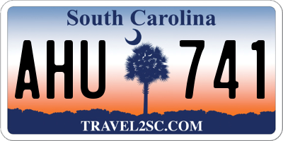 SC license plate AHU741
