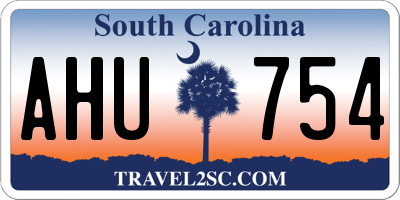 SC license plate AHU754