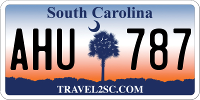 SC license plate AHU787