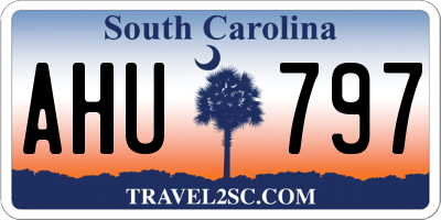 SC license plate AHU797