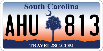 SC license plate AHU813