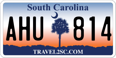 SC license plate AHU814