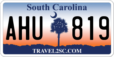 SC license plate AHU819