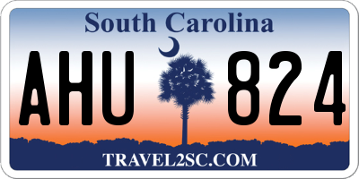 SC license plate AHU824
