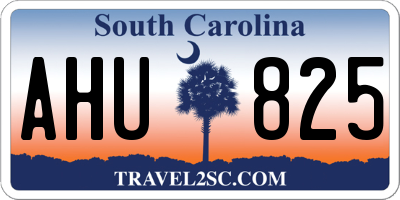 SC license plate AHU825