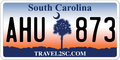 SC license plate AHU873