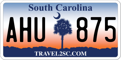 SC license plate AHU875