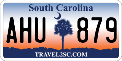 SC license plate AHU879