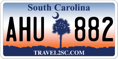 SC license plate AHU882