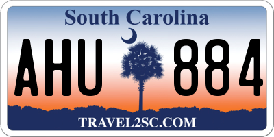 SC license plate AHU884
