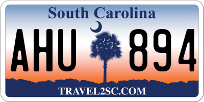 SC license plate AHU894