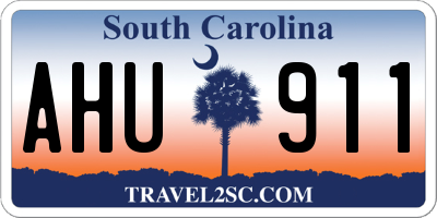SC license plate AHU911