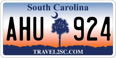 SC license plate AHU924
