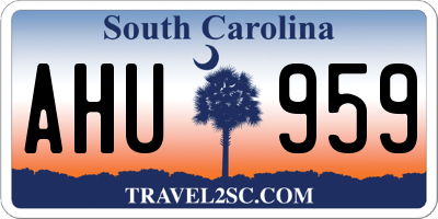 SC license plate AHU959