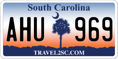 SC license plate AHU969