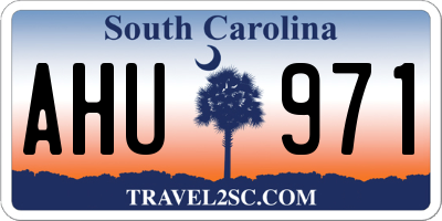 SC license plate AHU971
