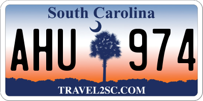 SC license plate AHU974
