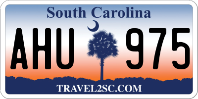 SC license plate AHU975