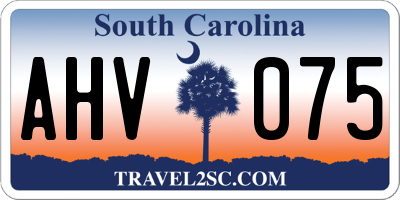 SC license plate AHV075