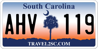 SC license plate AHV119