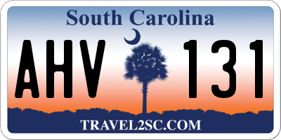 SC license plate AHV131