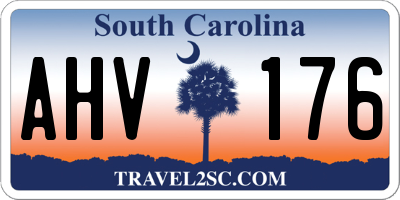SC license plate AHV176