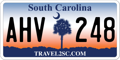 SC license plate AHV248