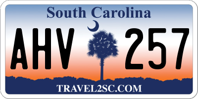 SC license plate AHV257