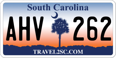 SC license plate AHV262