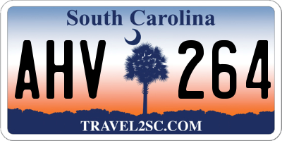 SC license plate AHV264