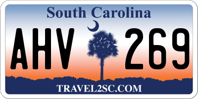 SC license plate AHV269