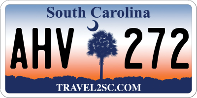 SC license plate AHV272