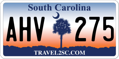 SC license plate AHV275