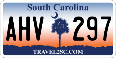 SC license plate AHV297